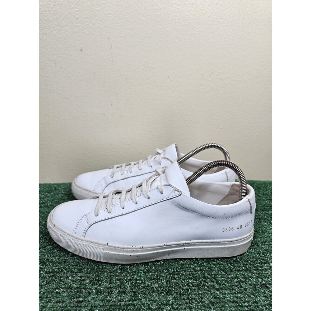 Woman by COMMON PROJECTS Original Achilles Low Confetti Shoes White Black Sz 9